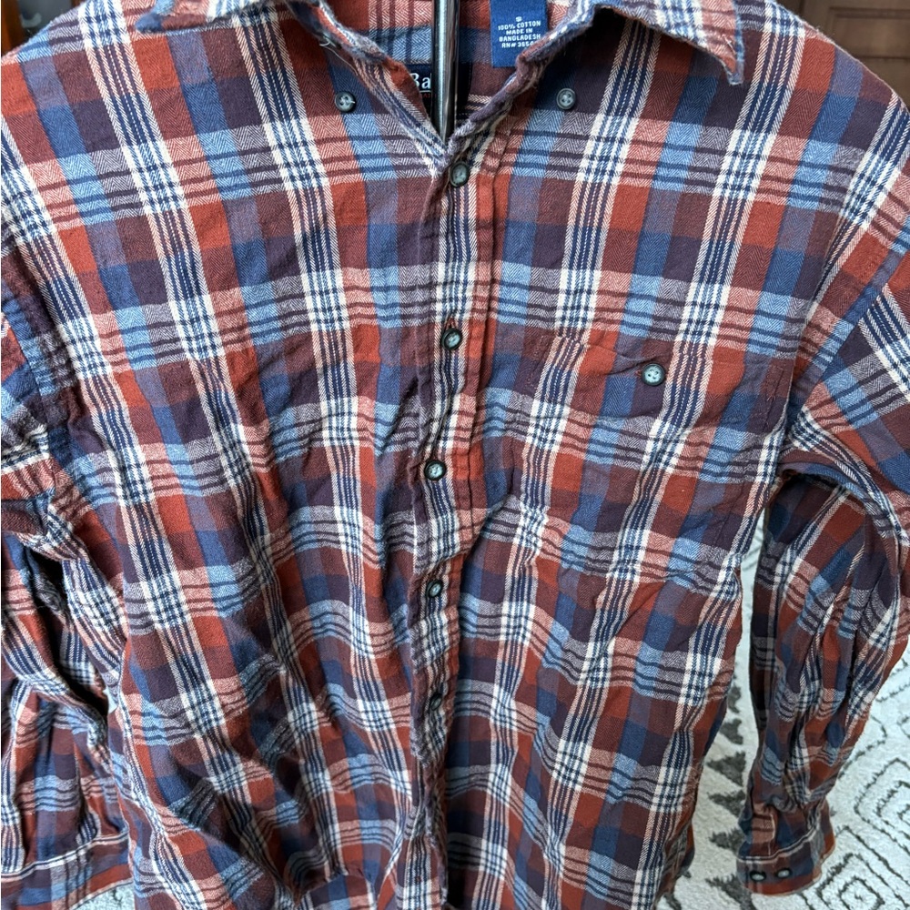 Bass Multicolor Plaid Button-Down Shirt